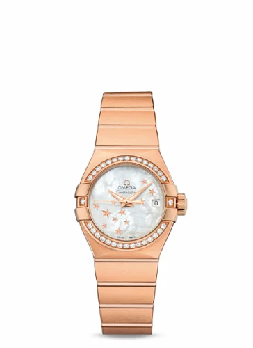 Omega Constellation Co-Axial 27 Brushed Red Gold / Diamond / MOP Stars 123.55.27.20.05.003 (12355272005003)